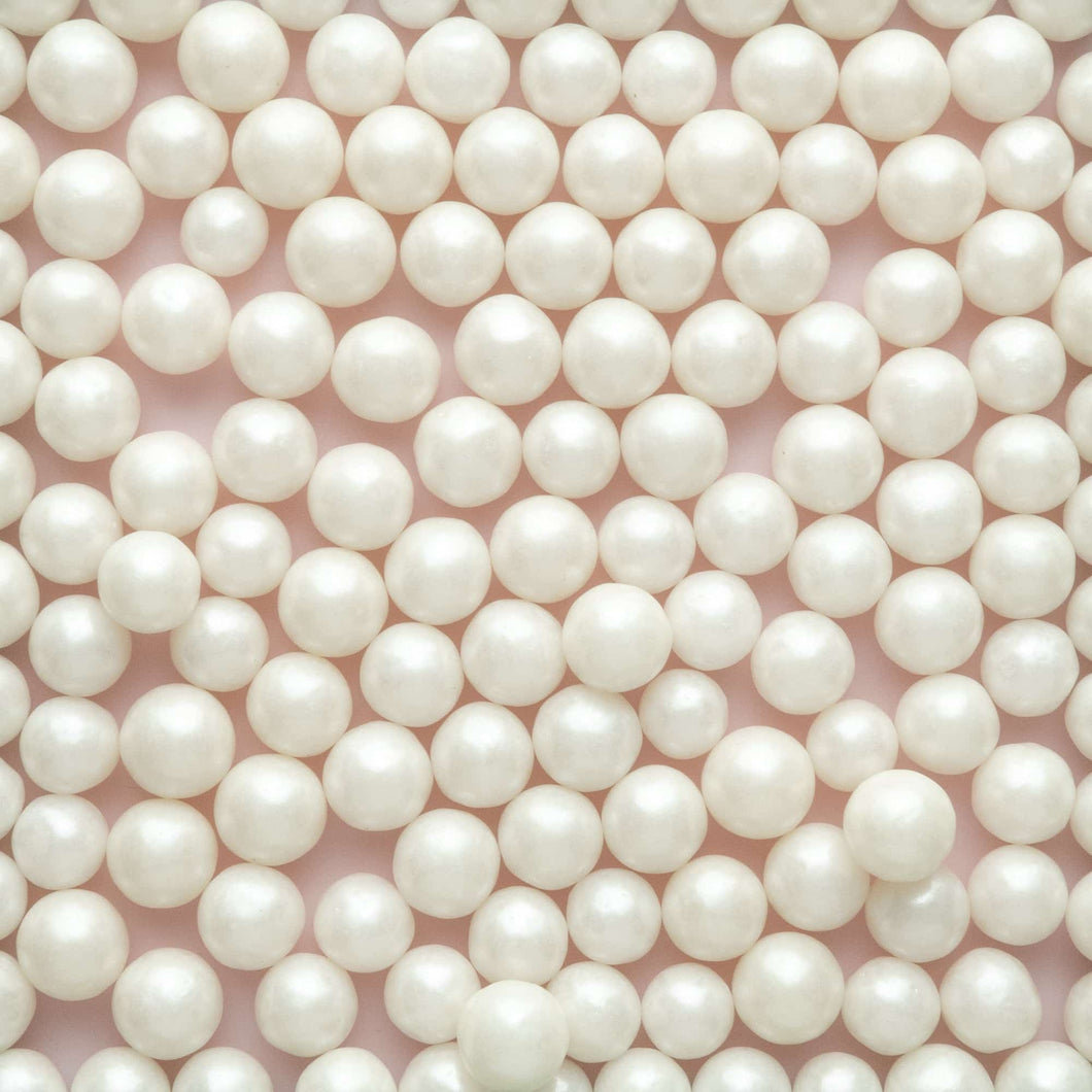 White Shimmer Sugar Pearls (9mm)