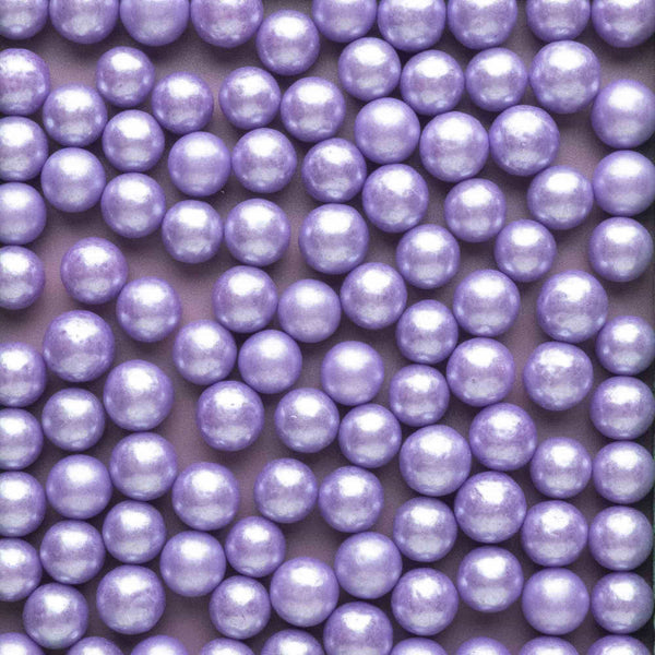 Lavender Shimmer Sugar Pearls (9mm)
