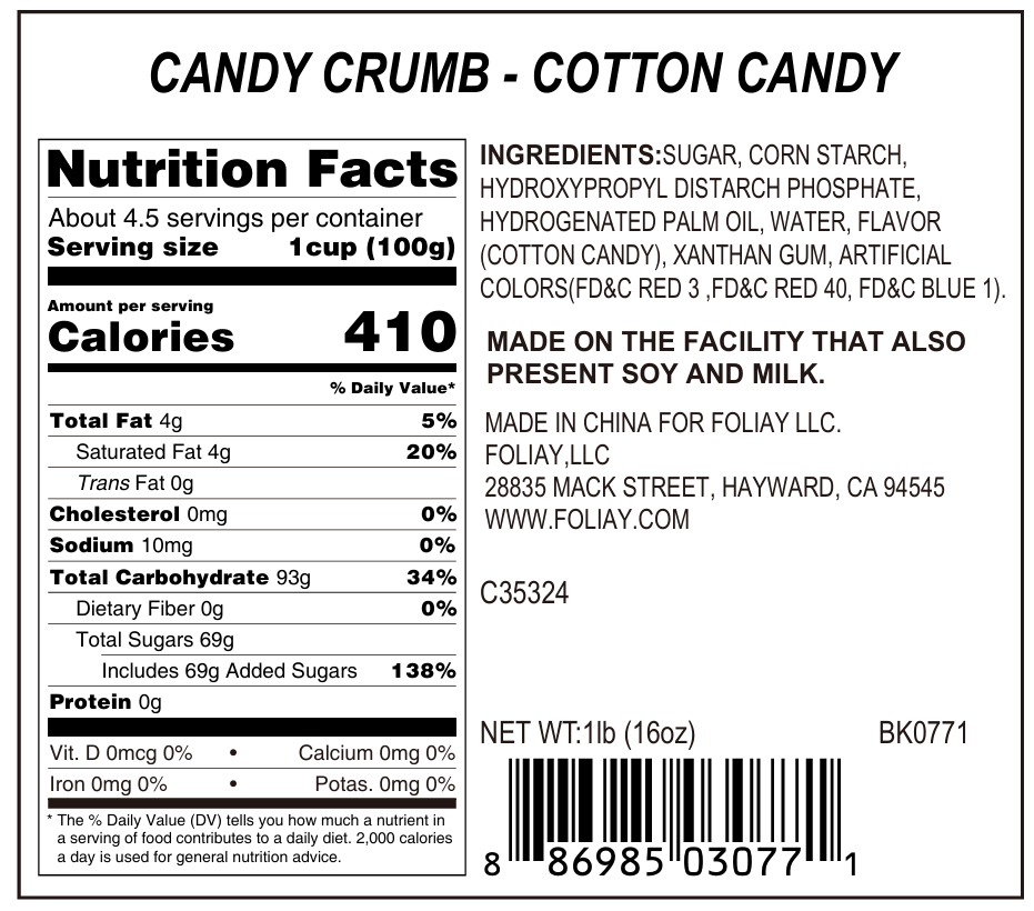 Cotton Candy Crumb Topping