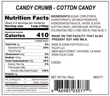 Cotton Candy Crumb Topping