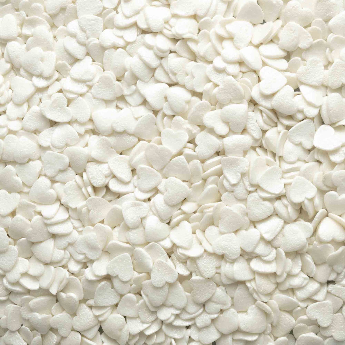 White Pearl Hearts Quin Sprinkles