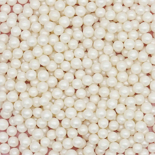 White Shimmer Sugar Pearls (7mm)