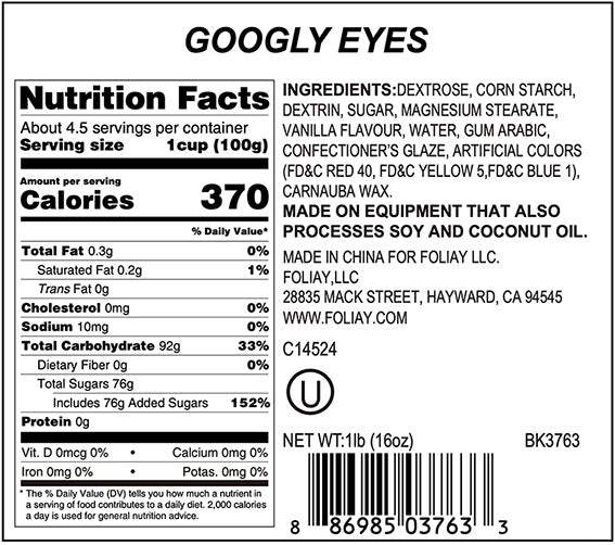 Googly Eyeball Candy Sprinkles