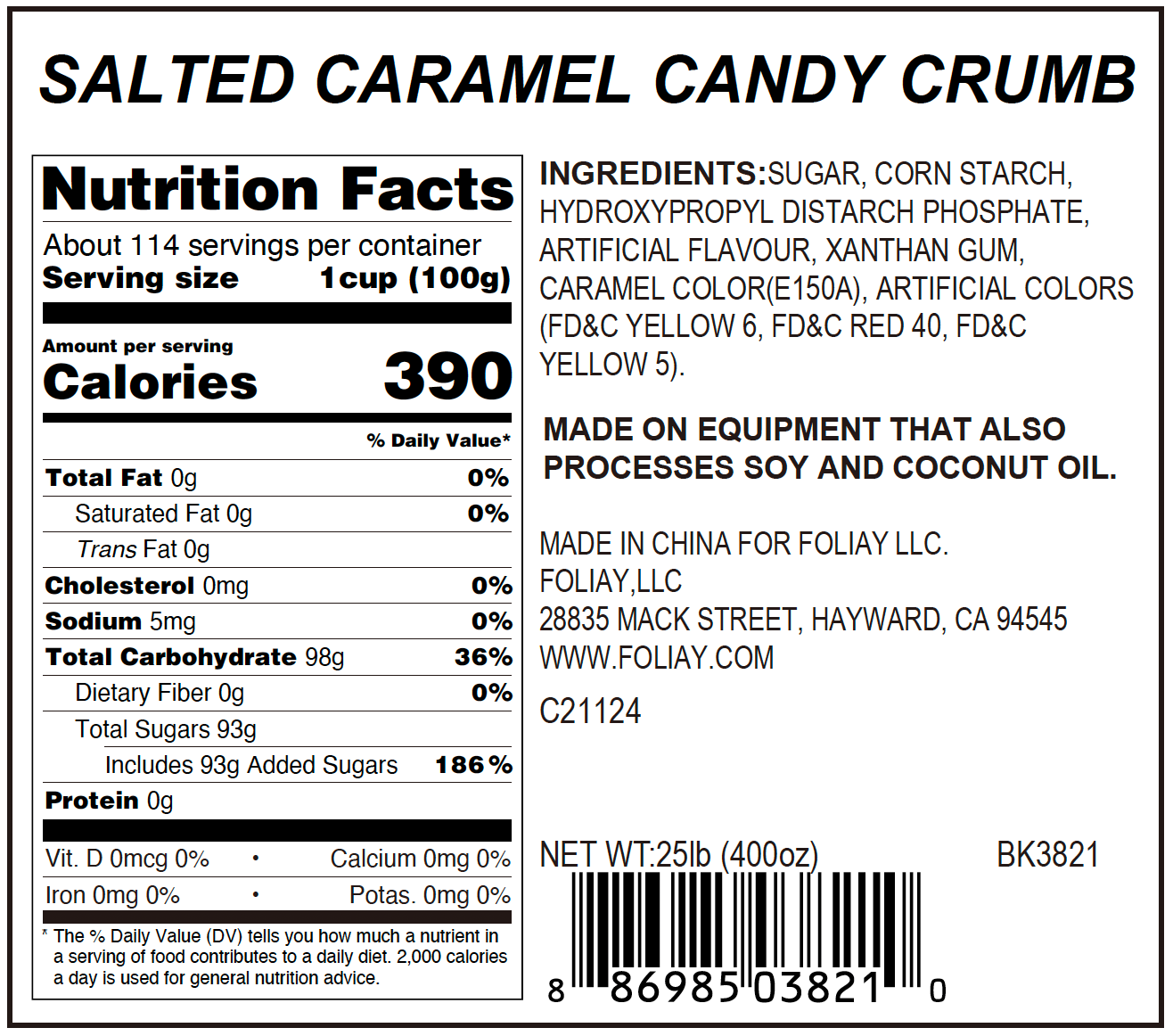 Salted Caramel Crumb Topping