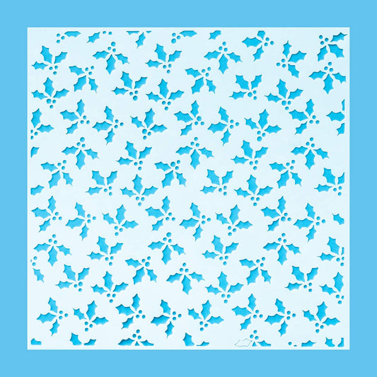6" x 6" Holly Jolly Cookie Stencil