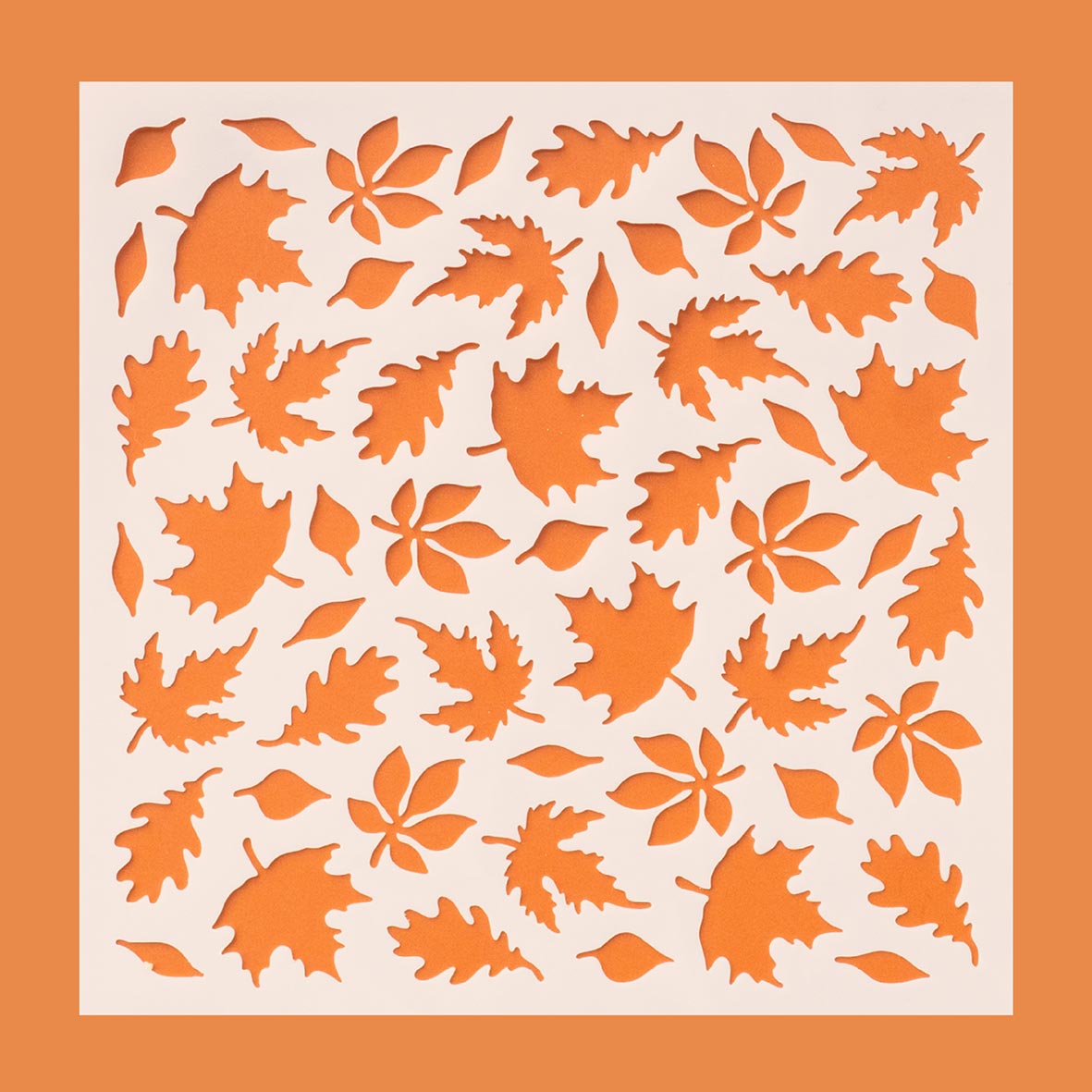 5.9" x 5.9" Maple Leaves Cookie Stencil
