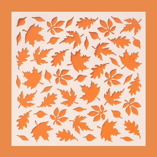 5.9" x 5.9" Maple Leaves Cookie Stencil