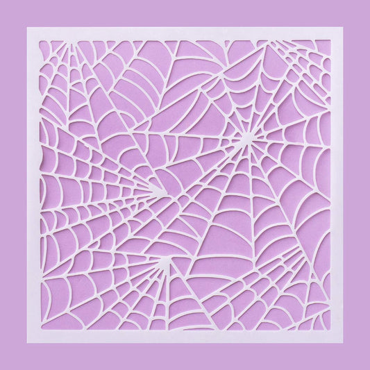 5.9" x 5.9" Spider Web Cookie Stencil