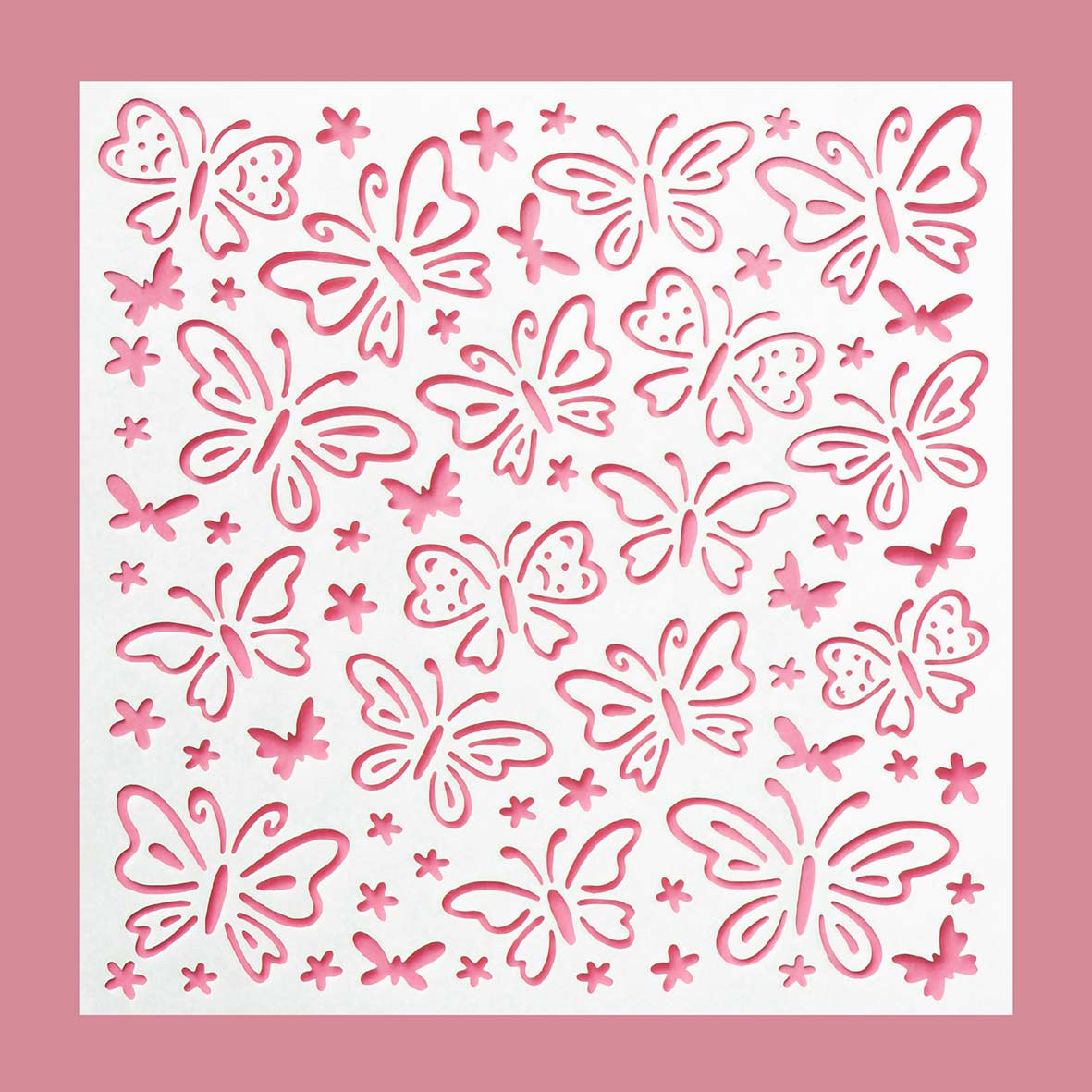 5.9" x 5.9" Butterflies Pattern Cookie Stencil
