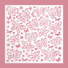 Load image into Gallery viewer, 5.9&quot; x 5.9&quot; Butterflies Pattern Cookie Stencil
