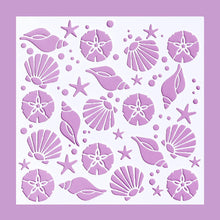 Load image into Gallery viewer, 5.9&quot; x 5.9&quot; Seashells Cookie Stencil
