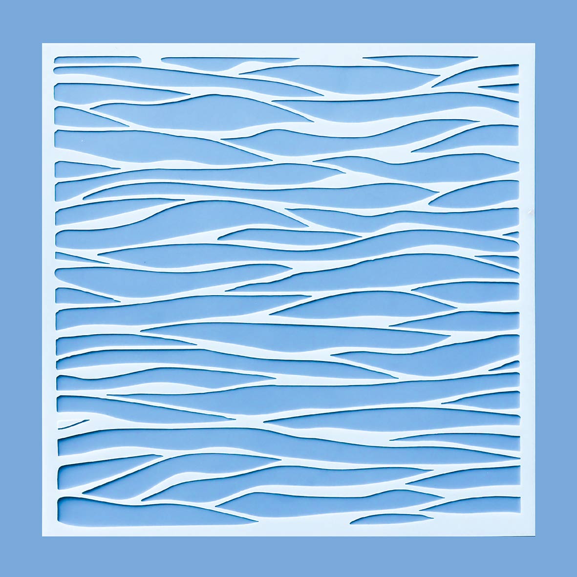 5.9" x 5.9" Ocean Waves Cookie Stencil