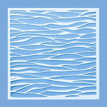 Load image into Gallery viewer, 5.9&quot; x 5.9&quot; Ocean Waves Cookie Stencil
