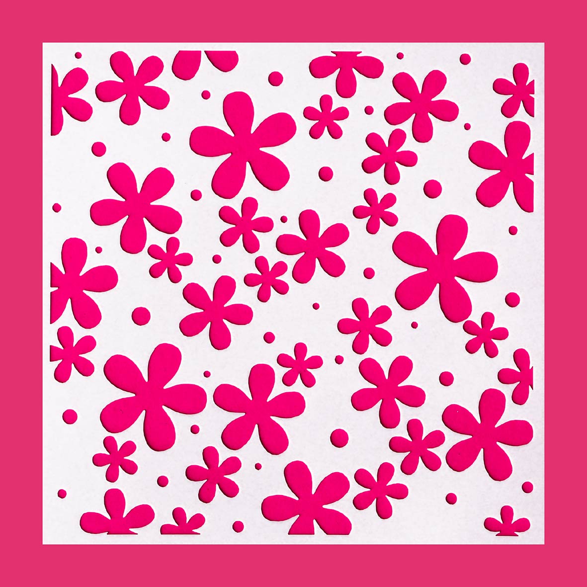 5.9" x 5.9" Flowers Pattern Cookie Stencil