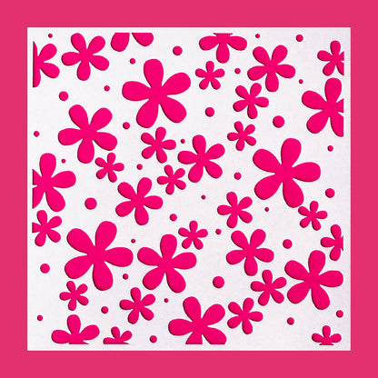 5.9" x 5.9" Flowers Pattern Cookie Stencil