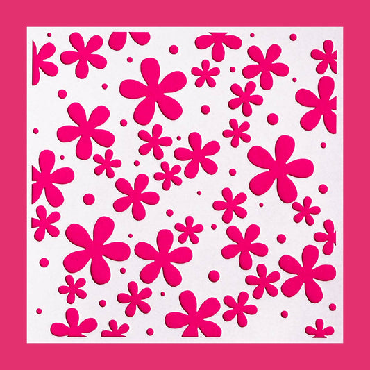 5.9" x 5.9" Flowers Pattern Cookie Stencil