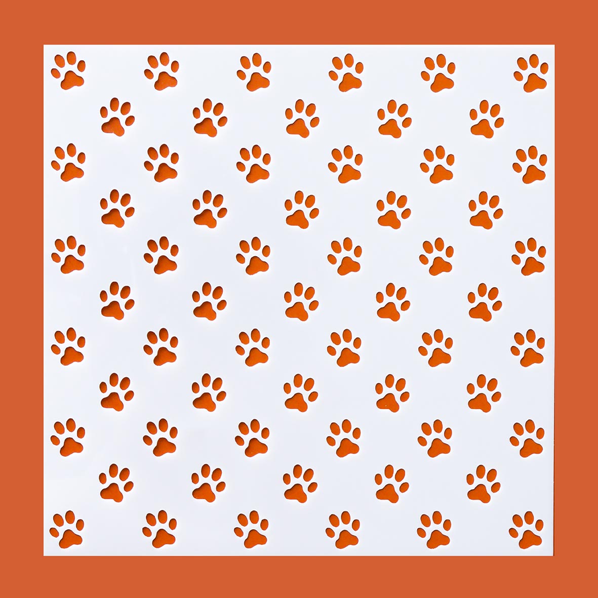 5.9" x 5.9" Paw Print Cookie Stencil