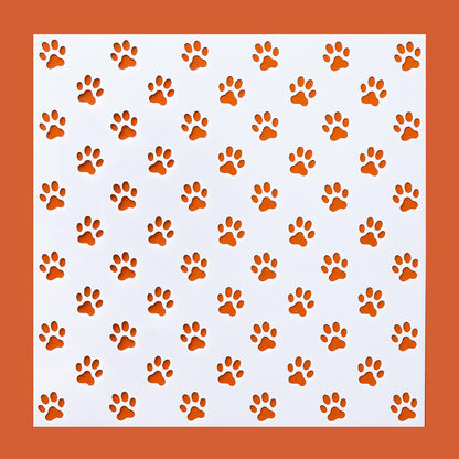 5.9" x 5.9" Paw Print Cookie Stencil