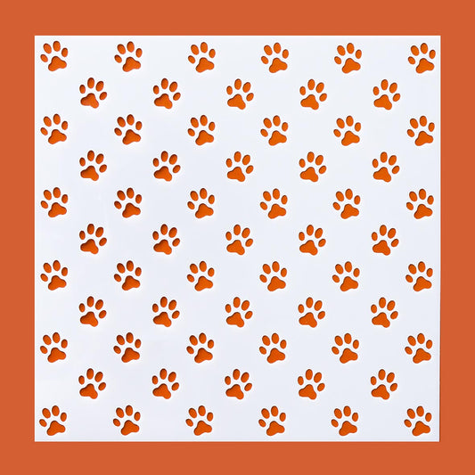 5.9" x 5.9" Paw Print Cookie Stencil
