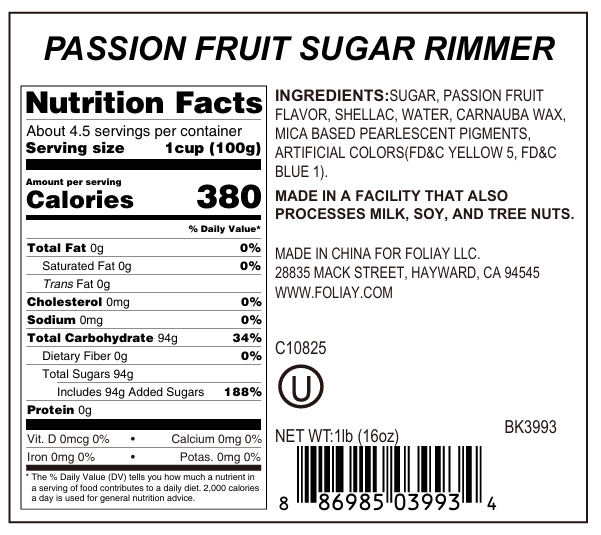 Passionfruit Cocktail Sugar Rimmer