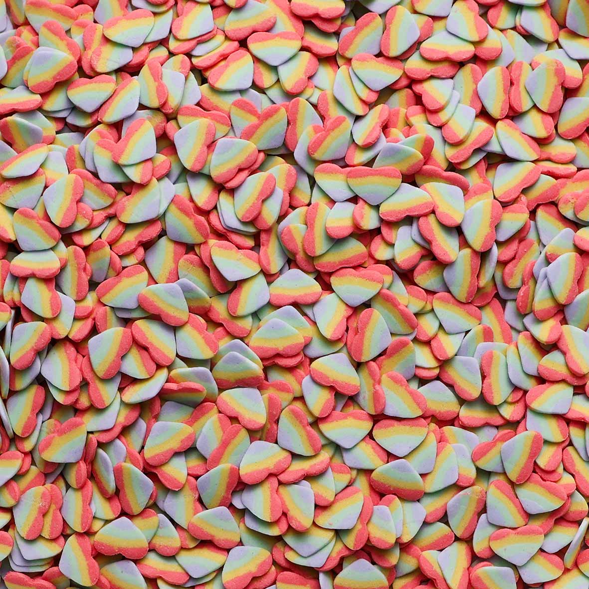 Rainbow Heart Edible Cake Decoration