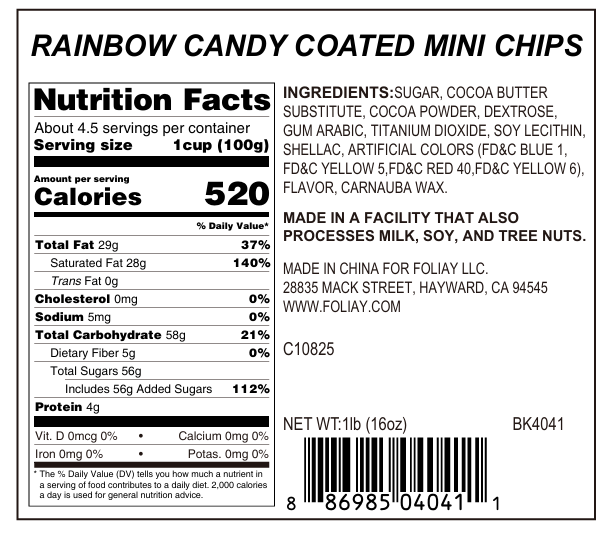 Rainbow Candy Coated Mini Chips