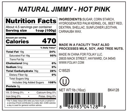 Natural Hot Pink Jimmies Sprinkles