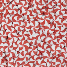 Load image into Gallery viewer, Red &amp; White Swirl Edible Cake Decoration
