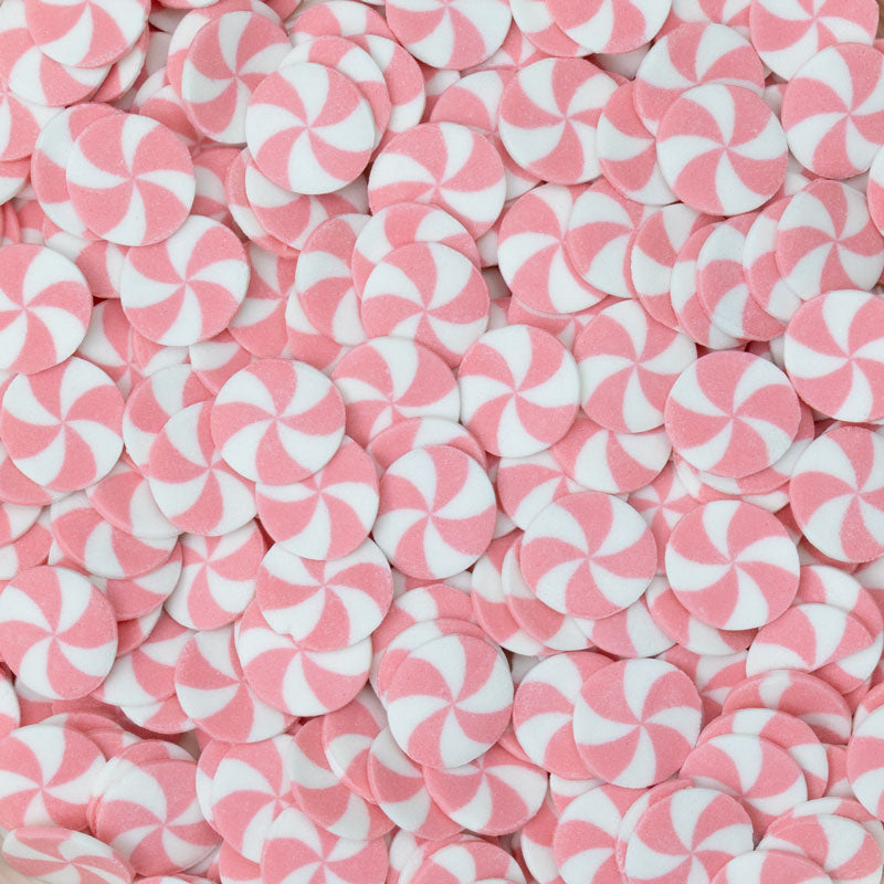 Pink & White Swirl Edible Cake Decoration