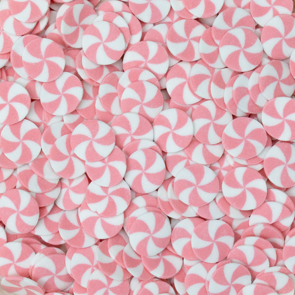 Pink & White Swirl Edible Cake Decoration