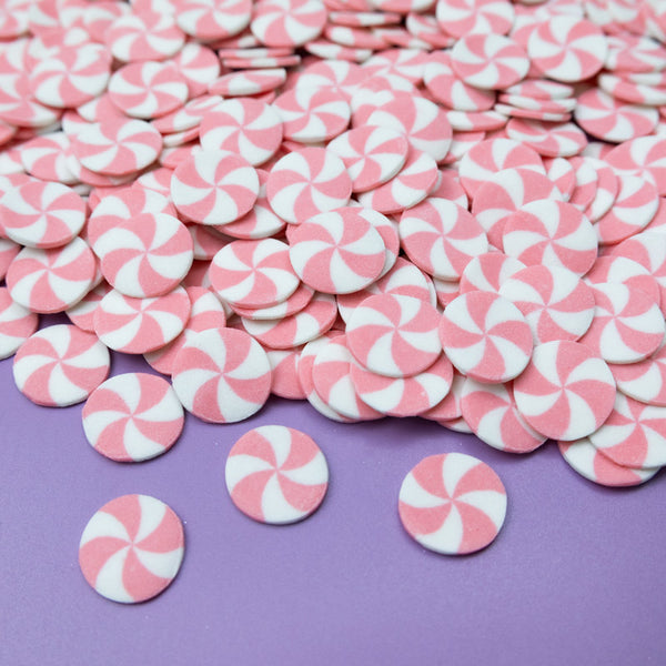 Pink & White Swirl Edible Cake Decoration