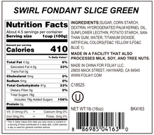 Load image into Gallery viewer, Green &amp; White Swirl Edible Cake Decoration
