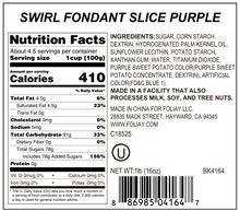 Load image into Gallery viewer, Purple &amp; White Swirl Edible Cake Decoration
