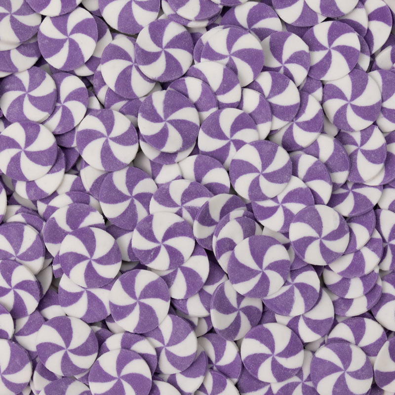 Purple & White Swirl Edible Cake Decoration