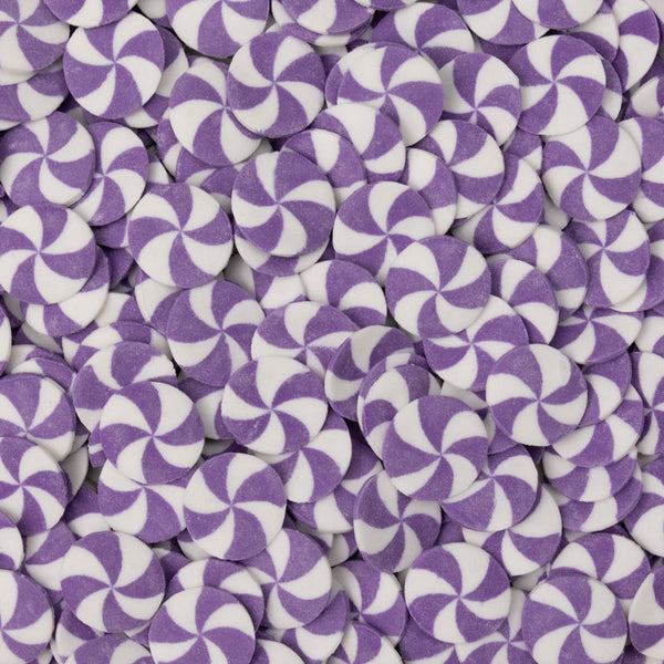 Purple & White Swirl Edible Cake Decoration