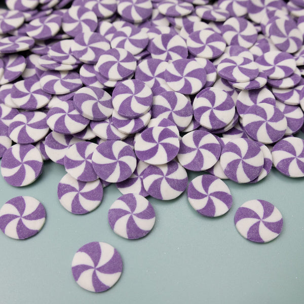 Purple & White Swirl Edible Cake Decoration