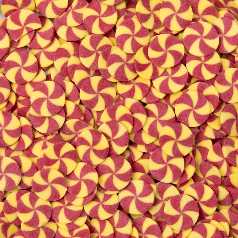 Red & Yellow Swirl Edible Cake Decoration