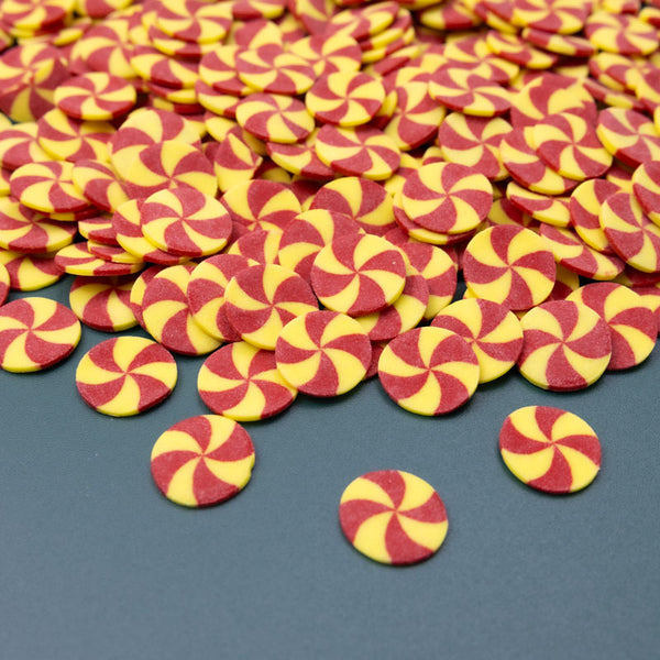 Red & Yellow Swirl Edible Cake Decoration