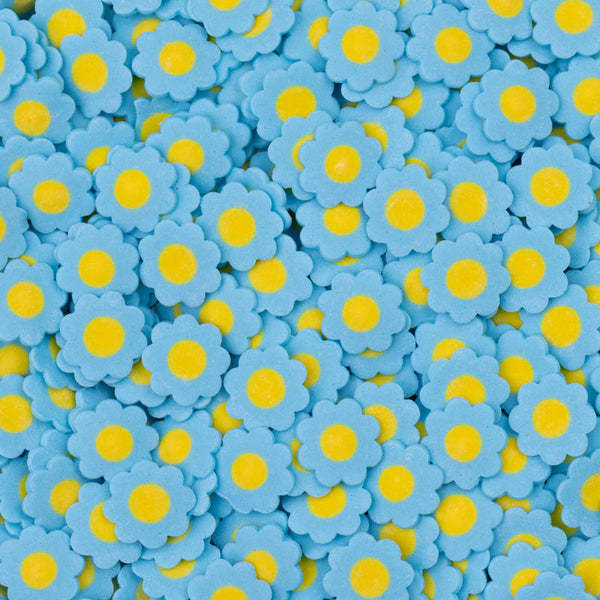 Blue Daisy Edible Cake Decoration