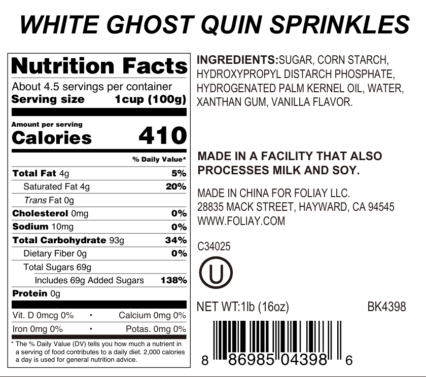 White Ghost Quin Sprinkles