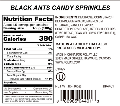 Black Ants Candy Sprinkles