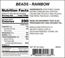 Load image into Gallery viewer, Rainbow Nonpareils Bulk Nutritional Info
