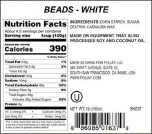 Load image into Gallery viewer, White Nonpareils Bulk nutritional info

