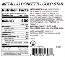 Load image into Gallery viewer, Gold Stars Quin Sprinkles
