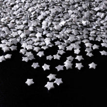 Load image into Gallery viewer, Silver Stars Quin Confetti Sprinkles
