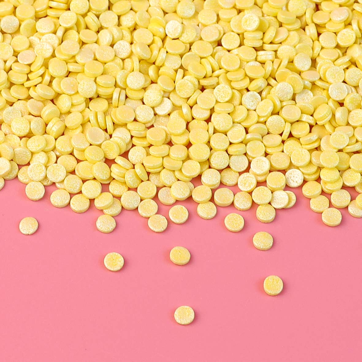 Yellow Pearl Quin Sprinkles