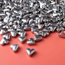Load image into Gallery viewer, Metallic Silver Heart Candy Sprinkles
