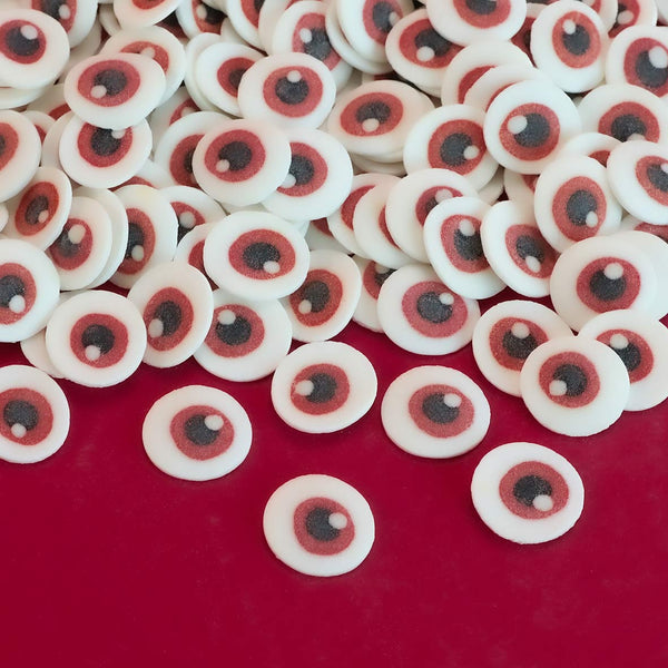 Bloody Red Eyeball Edible Cake Decoration