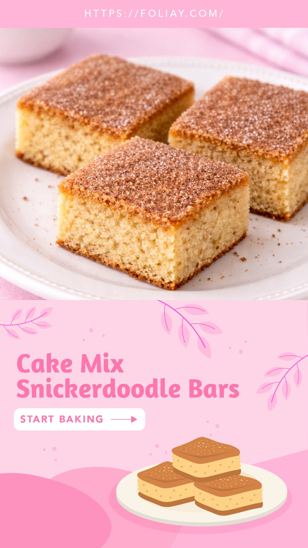 Cake Mix Snickerdoodle Bars