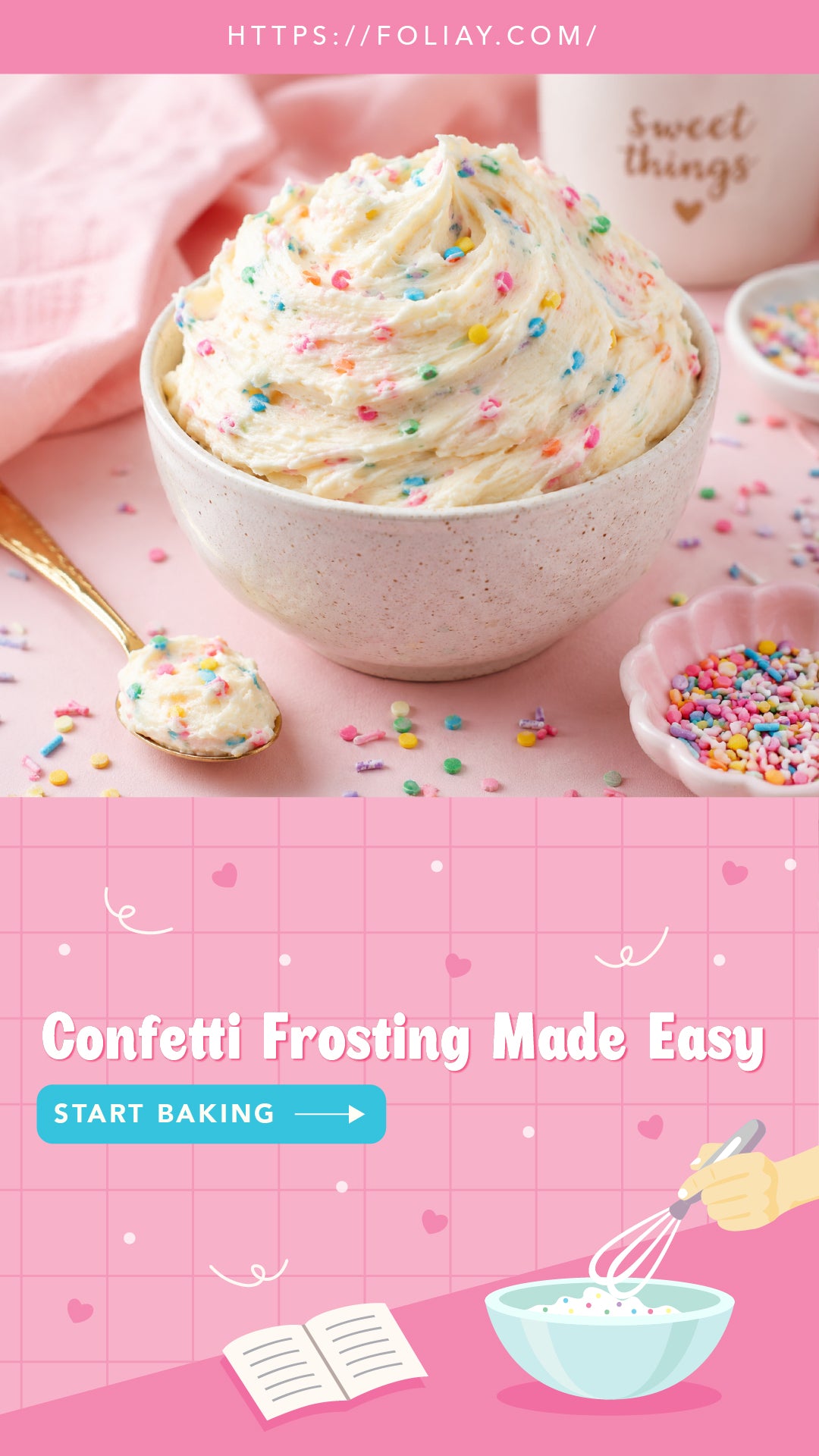 Confetti Frosting Made Easy